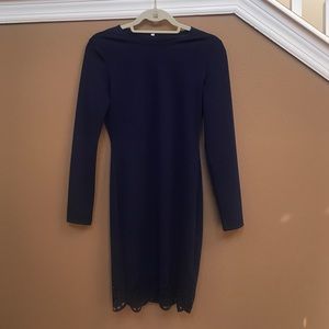 Navy Blue long sleeved dress